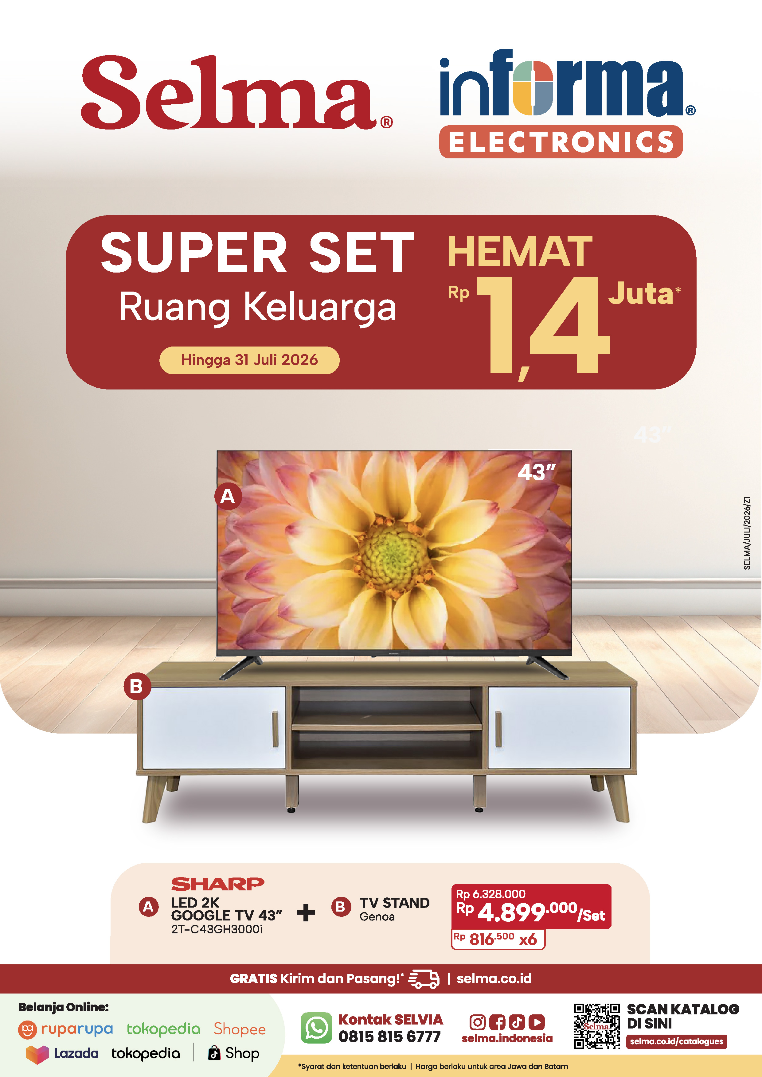 super set ruang keluarga hemat 35%