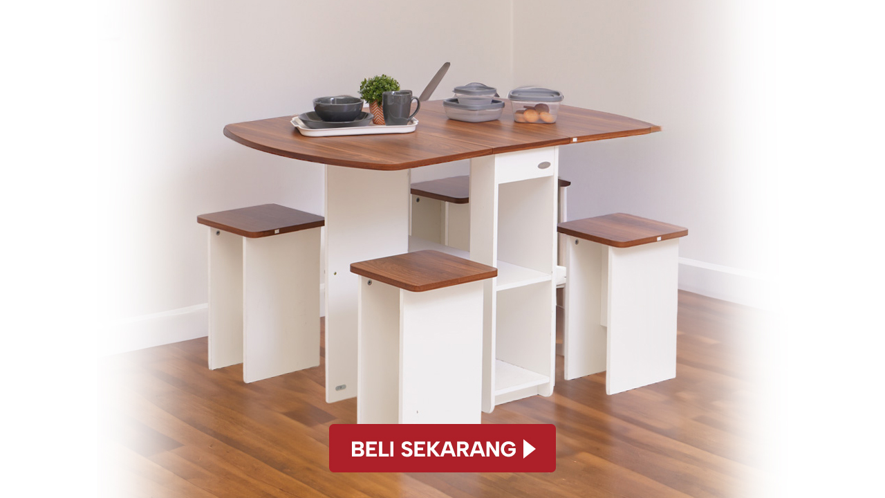 Set Meja Makan Lipat - Perabot Masa Kini - Selma