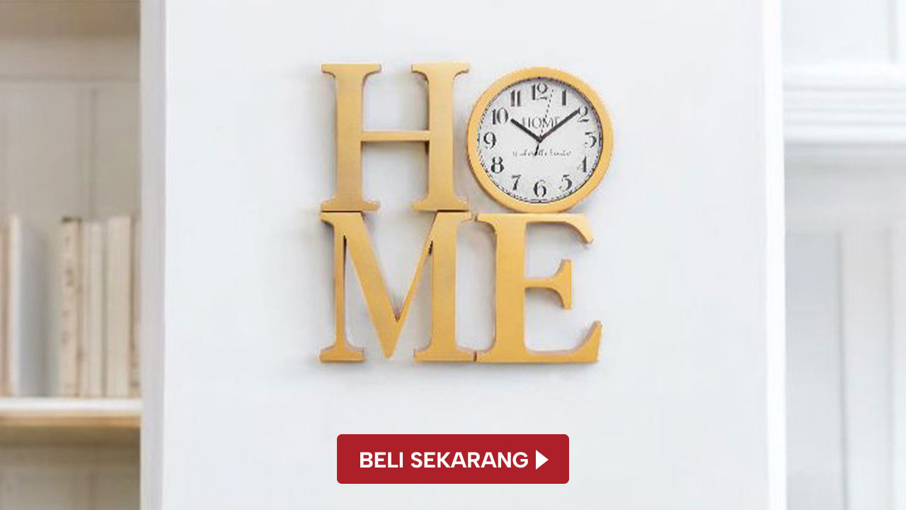 Set 4 Pcs Hiasan Dinding Home Dengan Jam - Dekorasi Ramadan - SELMA